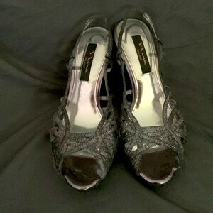 Silver dress sandals